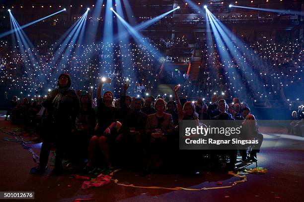 General view of atmosphere during Nobel Peace Prize concert at Telenor Arena on December 11, 2015 in Oslo, Norway.