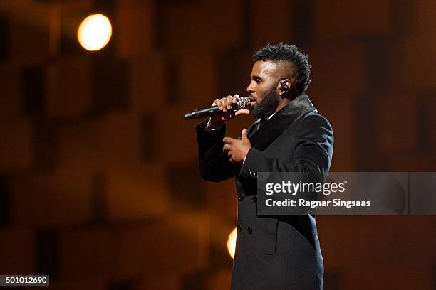 Singer, songwriter, and dancer Jason Derulo performs during Nobel Peace Prize concert at Telenor Arena on December 11, 2015 in Oslo, Norway.