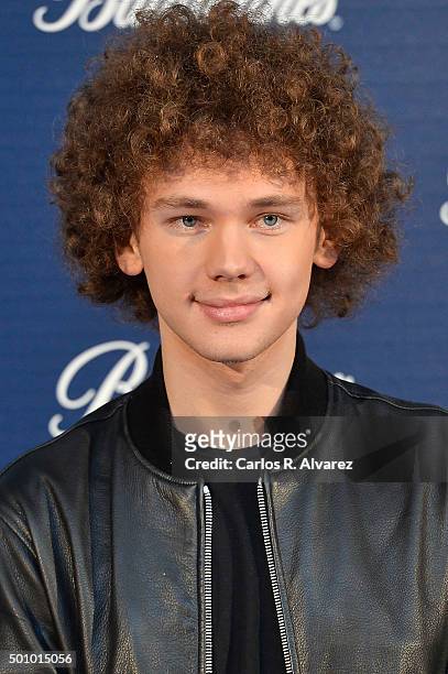 Singer Francesco Yates attends the 40 Principales Awards 2015 photocall at the Barclaycard Center on December 11, 2015 in Madrid, Spain.