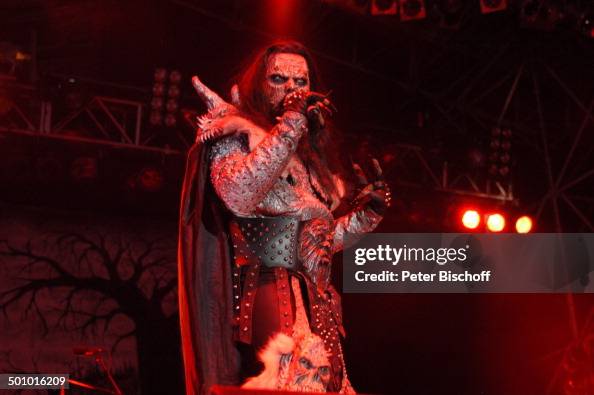 Tomi Putaansuu, Sänger der Musikgruppe 'Lordi' (Gewinner beim 'Eurovision Song Contest 2006' in A T H EN), 'Earthshaker Festival', Freigelände neben d Tomi Putaansuu, Sänger der Musikgruppe 'Lordi' (Gewinner beim 'Eurovision Song Contest 2006' in A T H EN), 'Earthshaker Festival', Freigelände neben d