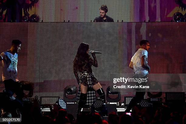 Selena Gomez performs onstage with Zedd during Z100's iHeartRadio Jingle Ball 2015 at Madison Square Garden on December 11, 2015 in New York City.