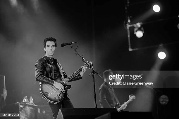 Kelly Jones and Richard Jones of Stereophonics perform live on stage at Genting Arena on December 11, 2015 in Birmingham, England.