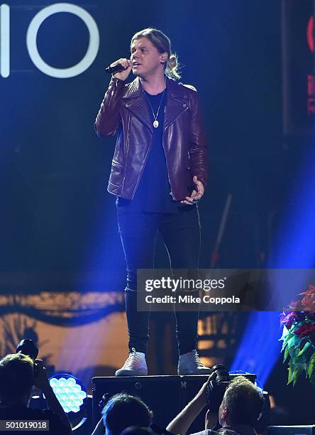 Musician Conrad Sewell performs onstage during Z100's Jingle Ball 2015 at Madison Square Garden on December 11, 2015 in New York City.