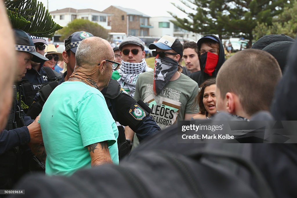 Sydney Riots Police take control after a scuffle broke out with demonstrators ...