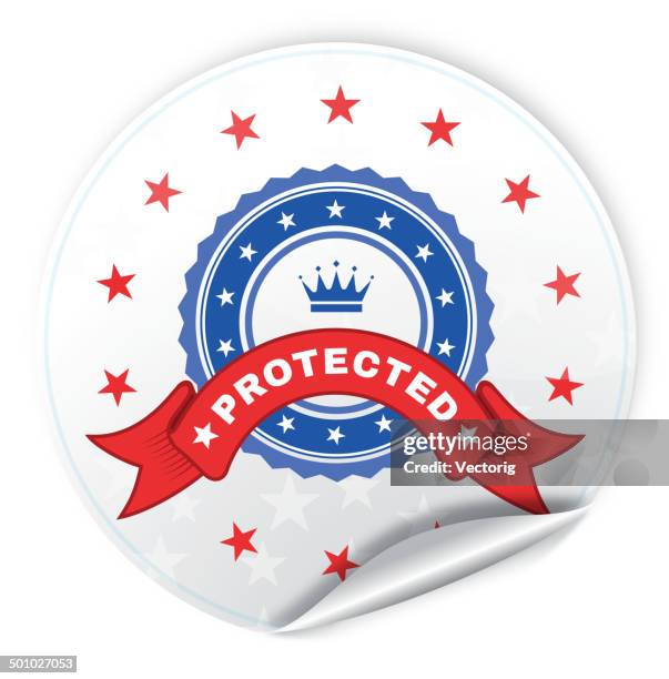Protected Sticker High-Res Vector Graphic - Getty Images