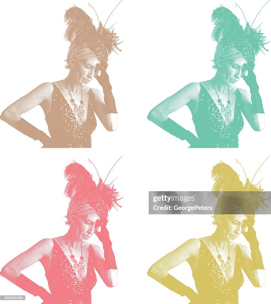 Woman Entertainer Suffering from Migraine Headache and Stress