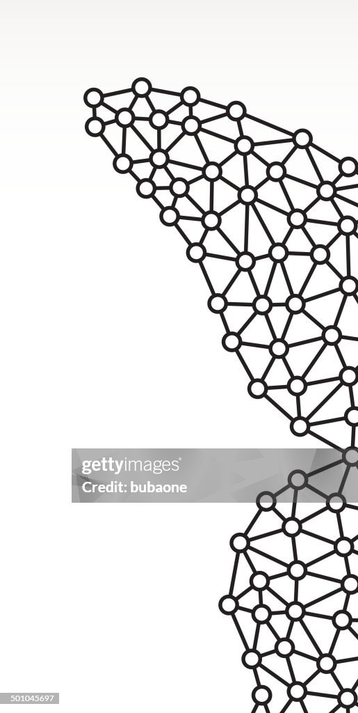 Butterfly on triangular node royaltfree vecotr graphic