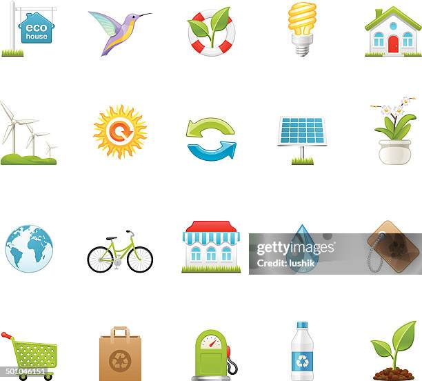 hico icons — green environment - biodiesel stock illustrations