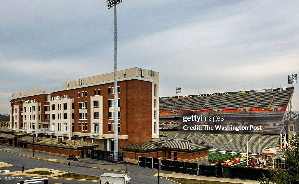 Byrd stadium, on the campus of the University of Maryland, in College Park, Maryland.