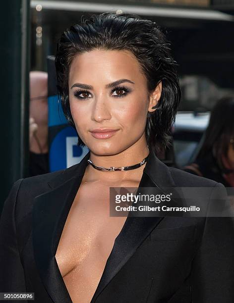 Singer-songwriter Demi Lovato attends Billboard's 10th Annual Women In Music at Cipriani 42nd Street on December 11, 2015 in New York City.
