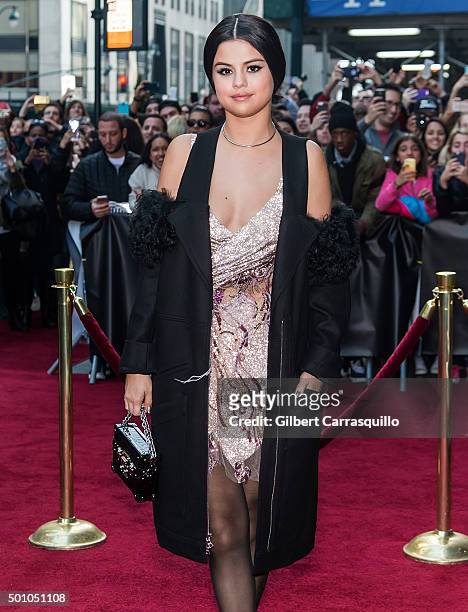 Actress/singer/fashion designer Selena Gomez attends Billboard's 10th Annual Women In Music at Cipriani 42nd Street on December 11, 2015 in New York...
