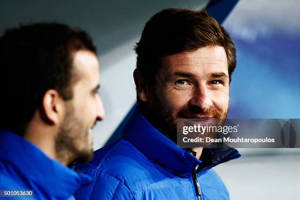 Of Zenit Saint Petersburg Head Coach / Manager, Andre Villas-Boas looks on during the group H UEFA Champions League match between KAA Gent and...