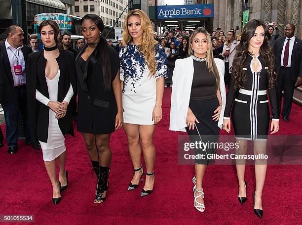 Singers Lauren Jauregui, Normani Kordei, Dinah Jane, Ally Brooke Hernandez and Camila Cabello of Fifth Harmony attend Billboard's 10th Annual Women...