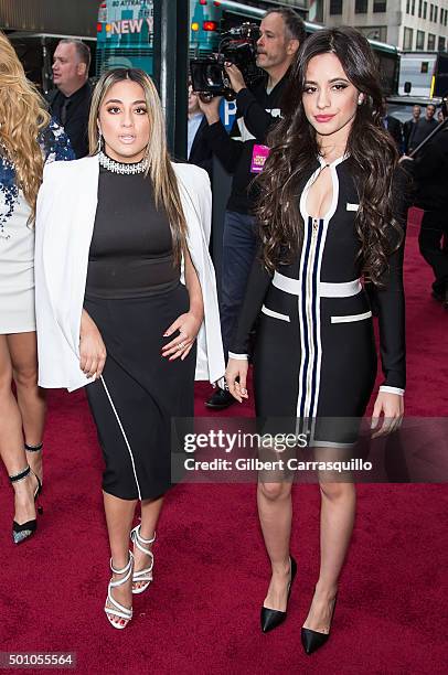 Singers Ally Brooke Hernandez and Camila Cabello of Fifth Harmony attend Billboard's 10th Annual Women In Music at Cipriani 42nd Street on December...