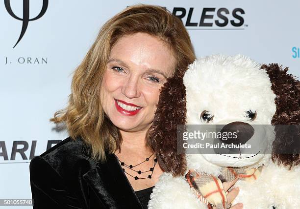Actress Lisa Langlois attends the Single Moms Planet's 2015 holiday party and toy drive hosted by Playboy Playmates on December 12, 2015 in...