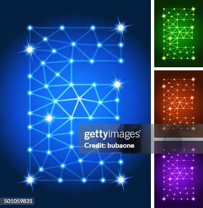 E on triangular nodes connection structure vector art E on triangular nodes connection structure vector art