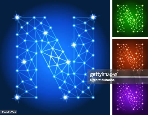 n on triangular nodes connection structure vector art - computer hardware engineer stock illustrations
