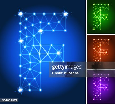 F on triangular nodes connection structure vector art F on triangular nodes connection structure vector art