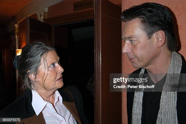 Jacques Breuer, Cordula Trantow, Gedenkfeier für verstorbenen Hansjörg Felmy, "Kleine Komödie" im "Bayerischen Hof", München, Bayern, Deutschland,...