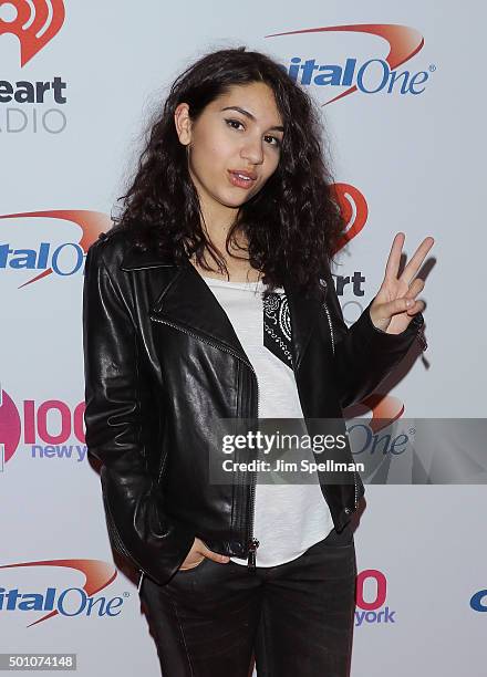 Musician Alessia Cara attends the Z100's iHeartRadio Jingle Ball 2015 at Madison Square Garden on December 11, 2015 in New York City.