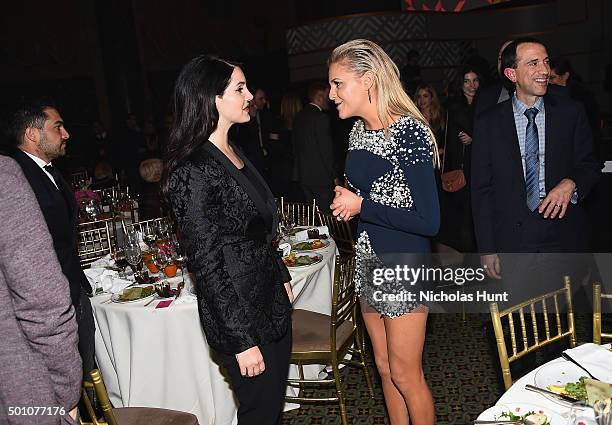 Lana Del Rey and Kelsea Ballerini attend Billboard Women In Music 2015 On Lifetime at Cipriani 42nd Street on December 11, 2015 in New York City.