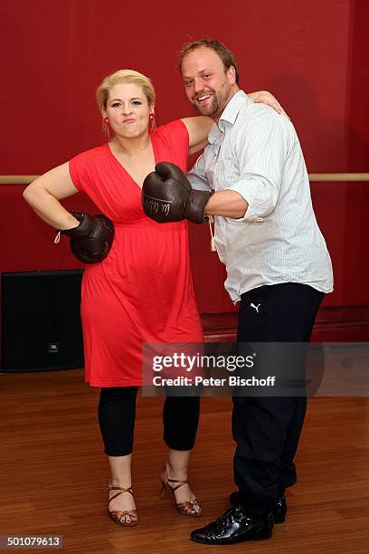 Moritz A. Sachs, Maite Kelly , Training für Finale der 4. Staffel der RTL-Tanzshow "Let's Dance", Tanzschule "Zeughaus", Köln, Nordrhein-Westfalen,...