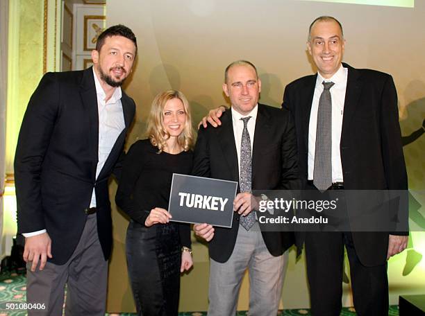 Former NBA player, Turkish Basketball Federaiton CEO Hidayet Turkoglu , Advisor to the President at Turkish Basketball Federation Emir Turam ,...
