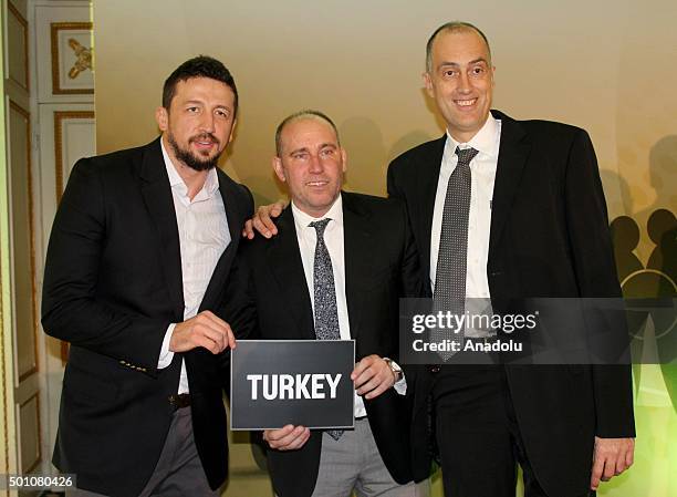 Former NBA player, Turkish Basketball Federaiton CEO Hidayet Turkoglu , Advisor to the President at Turkish Basketball Federation Emir Turam and...