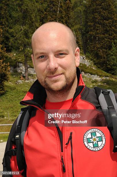 Stephan Zinner, Porträt,ZDF-Serie "Die Bergwacht", Ramsau am Dachstein, Steiermark, Österreich, Europa, Gebirge, Alm, Uniform, Kletterer, Halbkörper,...