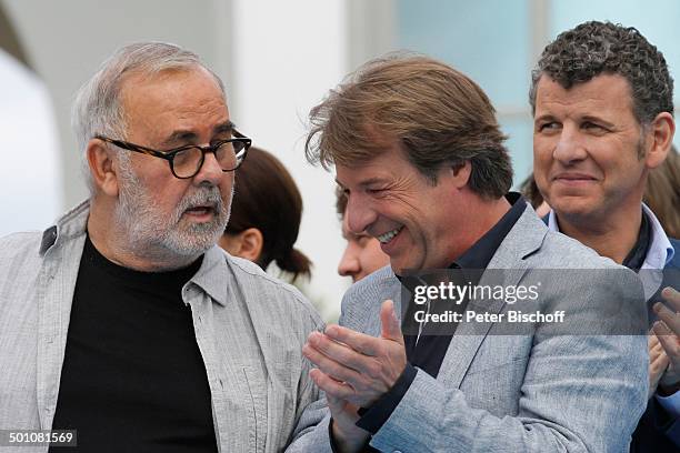 Udo Walz , Patrick Lindner, Semino Rossi , ZDF-Sendung "Fernsehgarten" , Mainz, Rheinland-Pfalz, Deutschland, Europa, Jubiläum, Jubiläumsshow,...