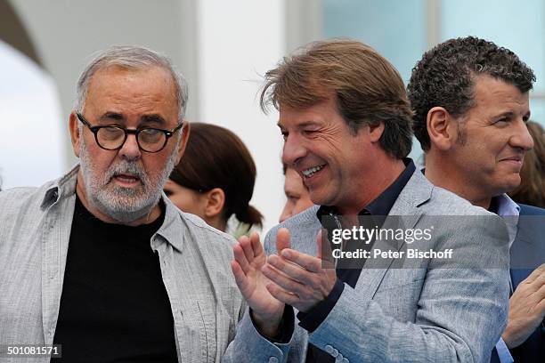 Udo Walz , Patrick Lindner, Semino Rossi , ZDF-Sendung "Fernsehgarten" , Mainz, Rheinland-Pfalz, Deutschland, Europa, Jubiläum, Jubiläumsshow,...