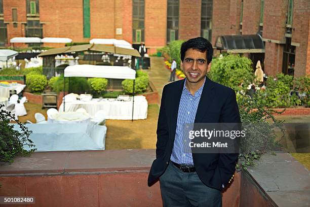 Salman Khan, the promoter of US based Khan Academy, during an interview at India Habitat Centre on December 3, 2015 in New Delhi, India. According to...