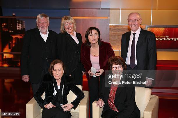 Dietmar Schönherr, Christine Eichel, Moderatorin Sandra Maischberger, Edzard Reuter , Angelika Schrobsdorff, Dr. Marianne Koch , ARD-Talkshow...