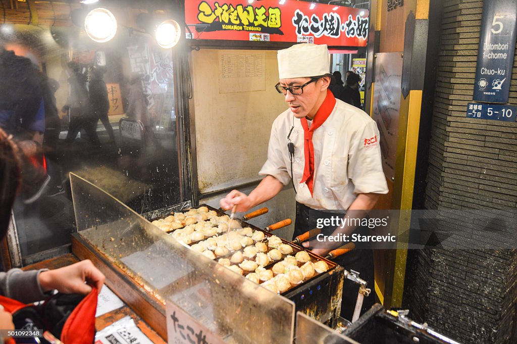 Osaka late night street food dining