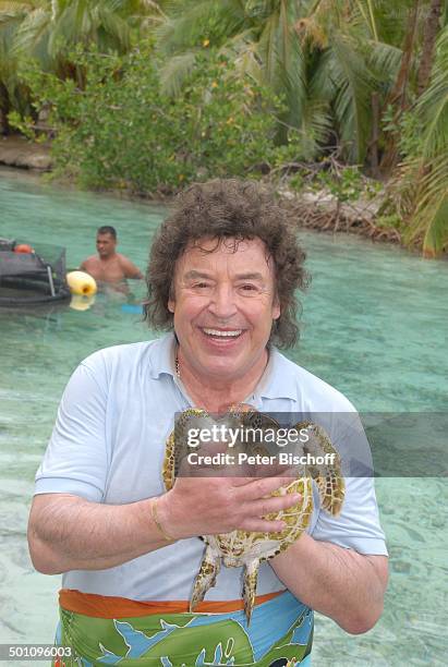 Tony Marshall, Hotel "Meridien",, Insel Moorea, Französisch-Polynesien, Südsee, Schildkröte , Schildkrötenbaby, Tier, Wasser, Urlaub,...