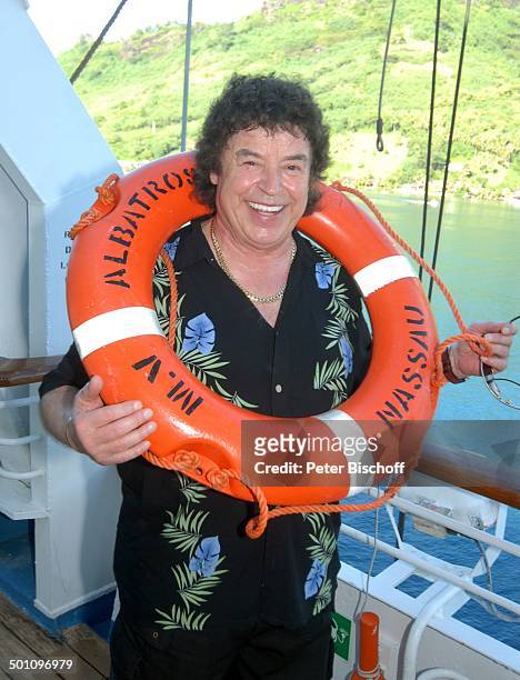 Tony Marshall, Kreuzfahrtschiff MS "Albatros" ,, Insel Moorea, Französisch-Polynesien, Südsee, Kreuzfahrt, Schiff, Meer, Rettungsring, Urlaub,...