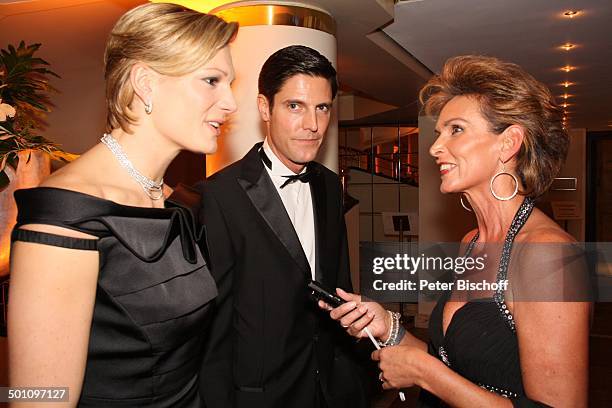 Maria Riesch , Lebensgefährte Marcus Höfl , Liane Wirzberger , Gala "29. "Deutscher Sportpresseball", Alte Oper, Frankfurt, Hessen, Deutschland,...