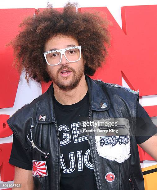 Rapper Redfoo of LMFAO attendS the Premiere of 20th Century Fox's 'Alvin And The Chipmunks' at Zanuck Theater at 20th Century Fox Lot on December 12,...