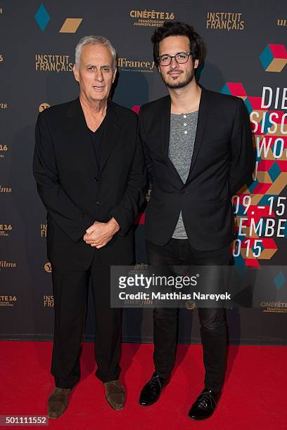 Directors Daniel and Emmanuel Leconte attend the premiere for the film 'Je Suis Charlie' as part of the 15th French Film Week at Cinema Paris on...