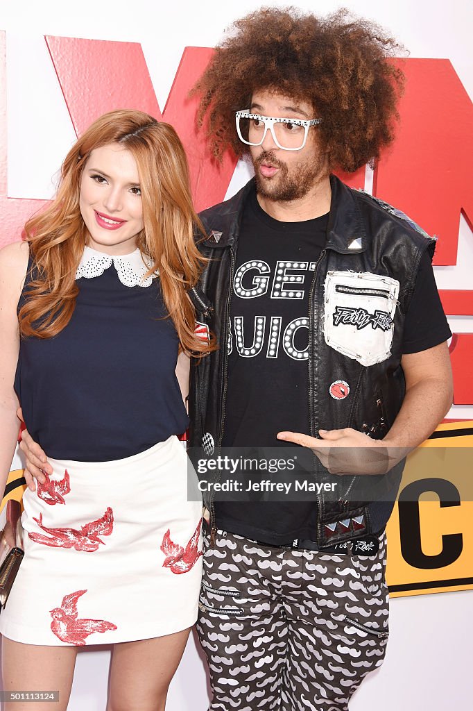 Thorne Rapper Actress Bella Thorne and Rapper Redfoo of LMFAO arrive at the... News ...
