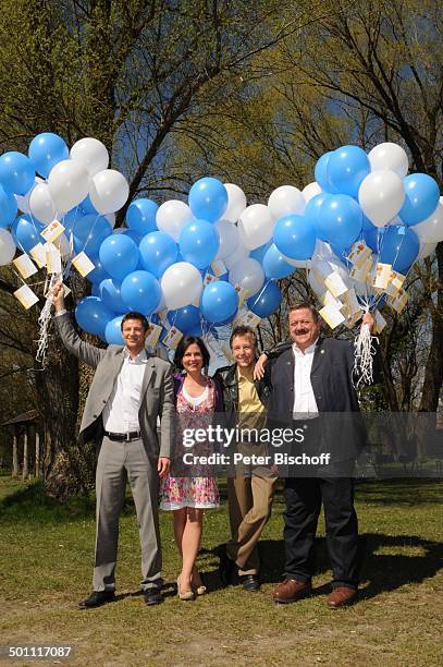 Igor Jeftic , Marisa Burger , Max Müller , Joseph Hannesschläger , ZDF-Serie "Die Rosenheim-Cops", 250. Folge , Inning / Ammersee, Bayern,...