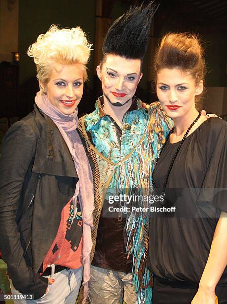 Verena Kerth , Sebastian Böhm , Fiona Erdmann , "Art of Hair"-Fashion-Show, "Herrenkrug Parkhotel", Magdeburg, Sachsen-Anhalt, Deutschland, Europa,...