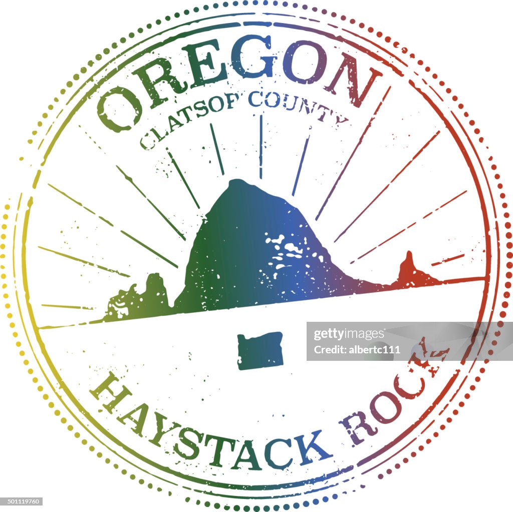 Haystack Rock - Oregon Stamp