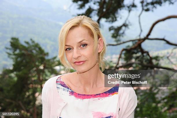 Franziska Schlattner , ZDF-Serie "Die Garmisch-Cops", Berggasthof "Panorama", Garmisch-Partenkirchen, Bayern, Deutschland, Europa, Berge,...