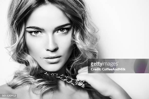 photo shot of young beautiful woman - female model attitude face on stock pictures, royalty-free photos & images