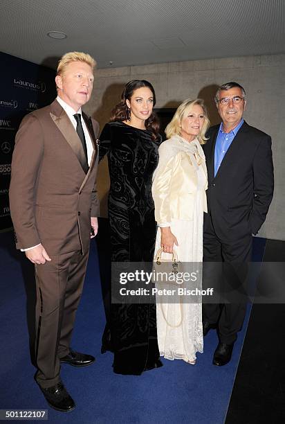 Boris Becker und Ehefrau Sharlely , Sabine Christiansen mit Ehemann Norbert Medus, 1. "Laureus Sport for Good Night"-Wochenende, "Neue Kleine...