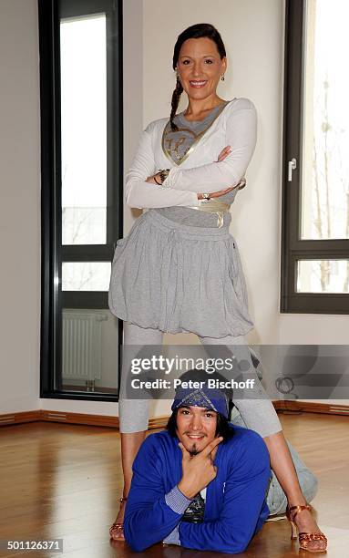Simone Ballack mit Profi-Tanzpartner Erich Klann, Training für 6. Staffel RTL-Tanzshow "Let's Dance", "Tanzzentrum Fitnesscenter Starnberg", bei...