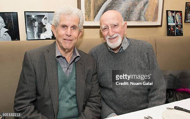 Tony Roberts and Dominic Chianese attend the SiriusXM Sinatra 100 celebration at Patsy's on December 12, 2015 in New York City.
