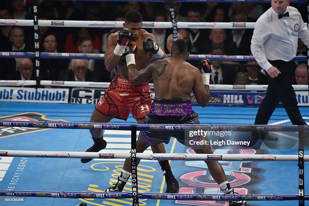 London O2 Boxing Dillian Whyte in boxing action against Anthony Joshua MBE... News Photo ...