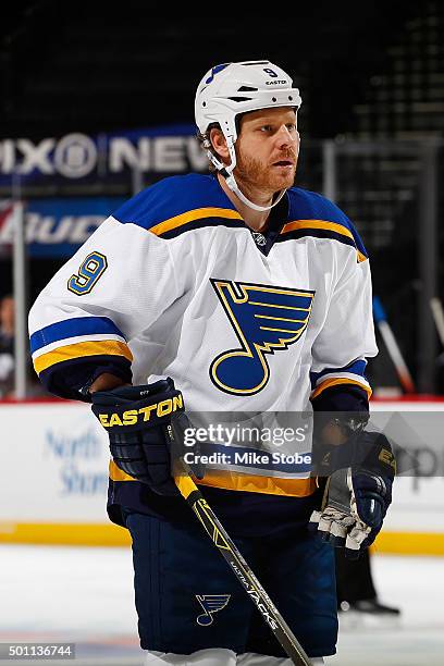 Steve Ott of the St. Louis Blues skates against the New York Islanders at the Barclays Center on December 4, 2015 in Brooklyn borough of New York...